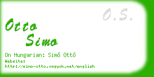 otto simo business card